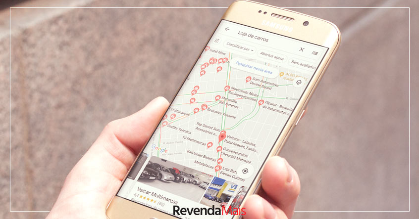 loja de carros no Google