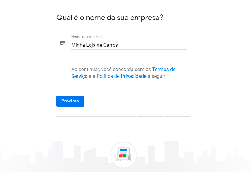 tela google meu negocio
